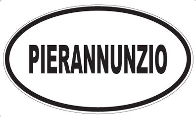 PIERANNUNZIO - Oval Sticker