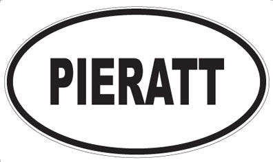 PIERATT - Oval Sticker