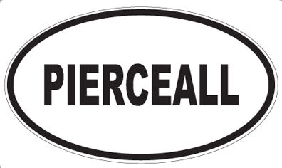 PIERCEALL - Oval Sticker
