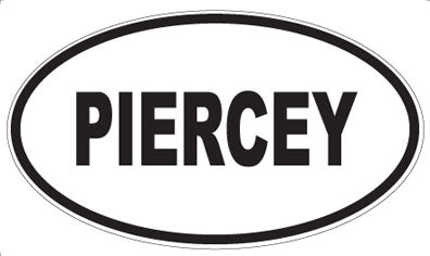 PIERCEY - Oval Sticker