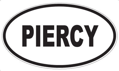 PIERCY - Oval Sticker