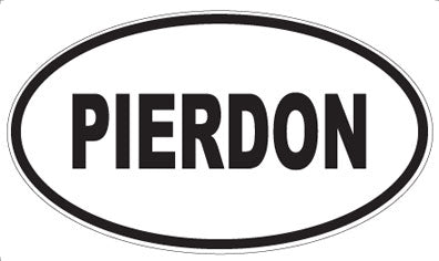 PIERDON - Oval Sticker