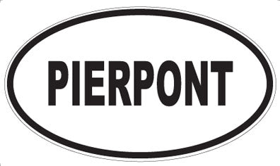 PIERPONT - Oval Sticker