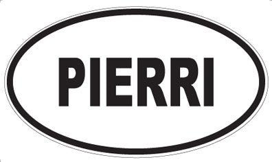 PIERRI - Oval Sticker