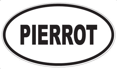 PIERROT - Oval Sticker