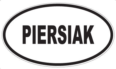 PIERSIAK - Oval Sticker