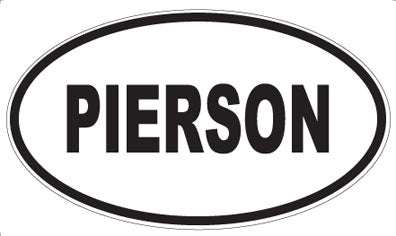 PIERSON - Oval Sticker