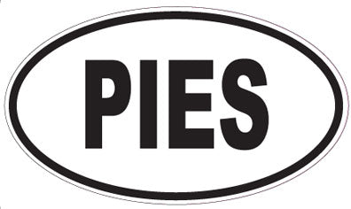 PIES - Oval Sticker