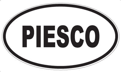 PIESCO - Oval Sticker