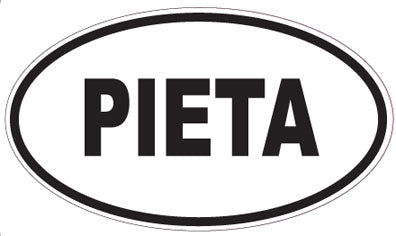 PIETA - Oval Sticker