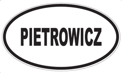 PIETROWICZ - Oval Sticker
