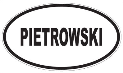 PIETROWSKI - Oval Sticker