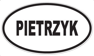 PIETRZYK - Oval Sticker