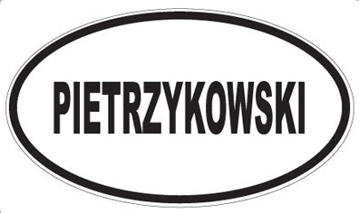 PIETRZYKOWSKI - Oval Sticker