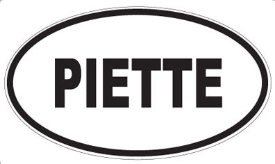 PIETTE - Oval Sticker