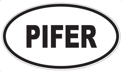 PIFER - Oval Sticker