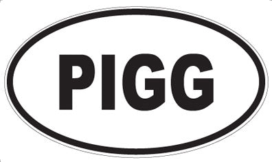 PIGG - Oval Sticker