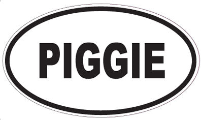 PIGGIE - Oval Sticker