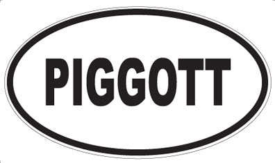 PIGGOTT - Oval Sticker