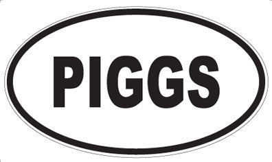 PIGGS - Oval Sticker