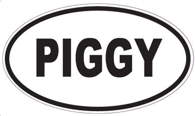 PIGGY - Oval Sticker