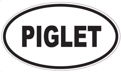 PIGLET - Oval Sticker