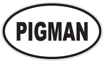 PIGMAN - Oval Sticker