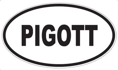 PIGOTT - Oval Sticker