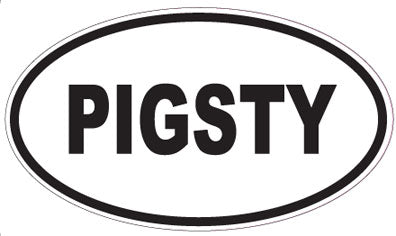 PIGSTY - Oval Sticker