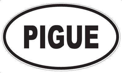 PIGUE - Oval Sticker