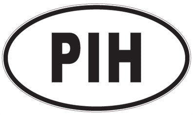 PIH - 3 Letter Initials Oval Sticker