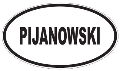 PIJANOWSKI - Oval Sticker