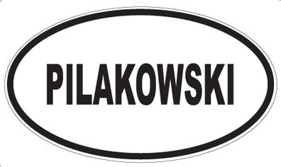 PILAKOWSKI - Oval Sticker