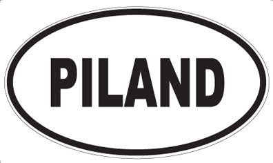 PILAND - Oval Sticker