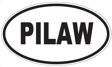 PILAW - Oval Sticker