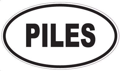 PILES - Oval Magnet