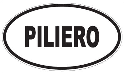 PILIERO - Oval Sticker