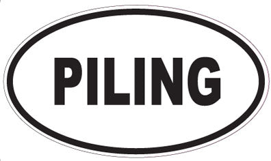 PILING - Oval Sticker