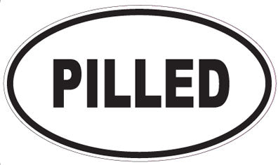 PILLED - Oval Sticker
