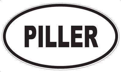 PILLER - Oval Sticker