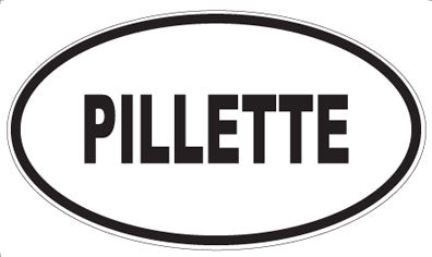 PILLETTE - Oval Sticker