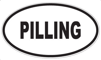 PILLING - Oval Sticker