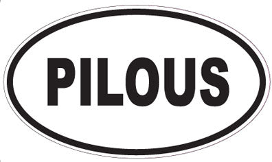 PILOUS - Oval Sticker