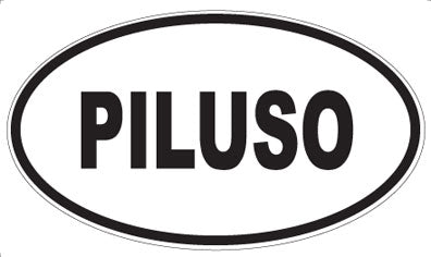 PILUSO - Oval Sticker