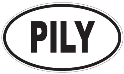 PILY - Oval Sticker