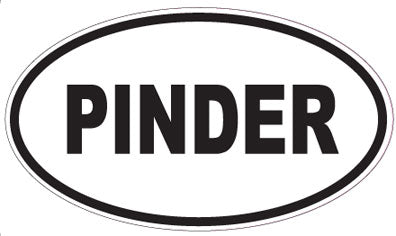 PINDER - Oval Sticker