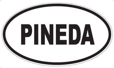 PINEDA - Oval Sticker