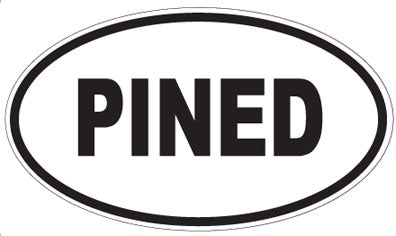 PINED - Oval Magnet