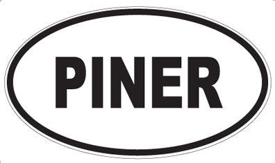 PINER - Oval Sticker
