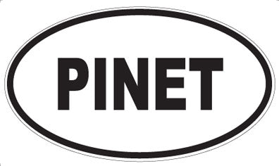 PINET - Oval Sticker